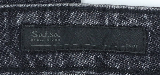 Salsa Womens Black Straight Slim Fit Stretch Jeans Size 6