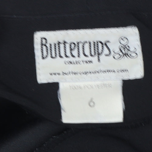Buttercups Women's Black Workwear Straight Trousers Size 6
