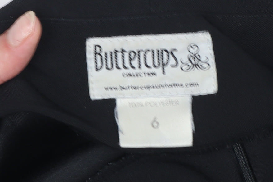 Buttercups Women's Black Workwear Straight Trousers Size 6