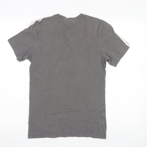 adidas Men's Grey XS Short Sleeve Sports Logo T-Shirt