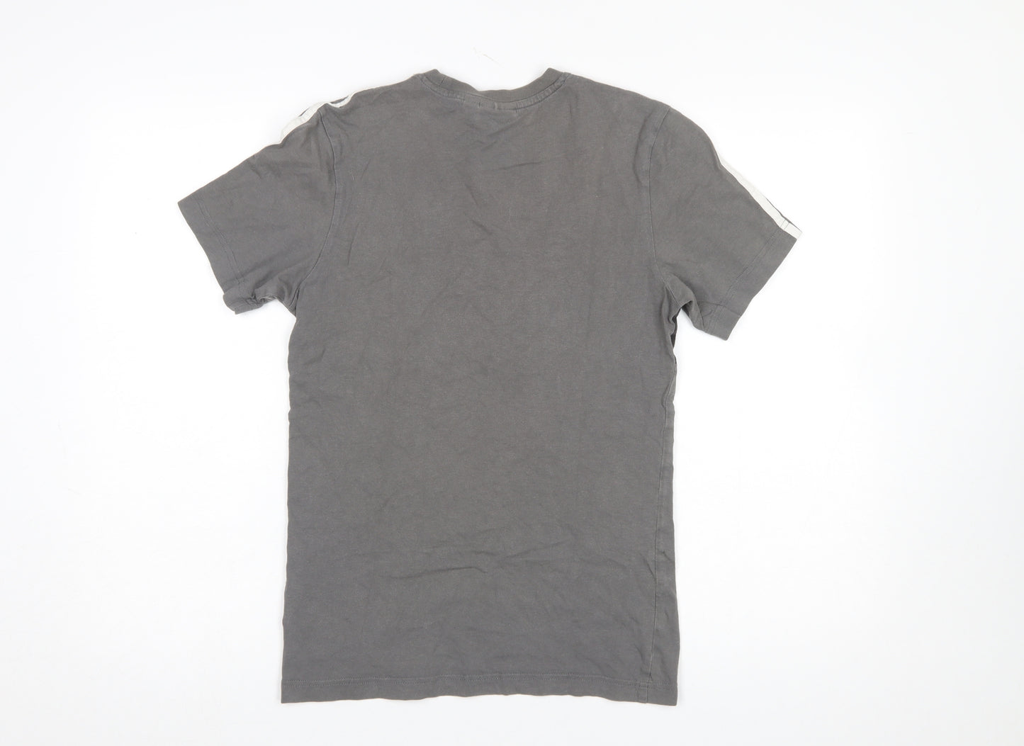 adidas Men's Grey XS Short Sleeve Sports Logo T-Shirt