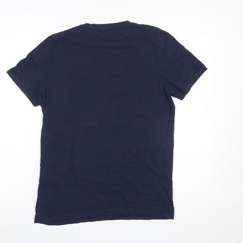 Jack & Jones Men's Blue Butterfly Logo Crew Neck T-Shirt Size S