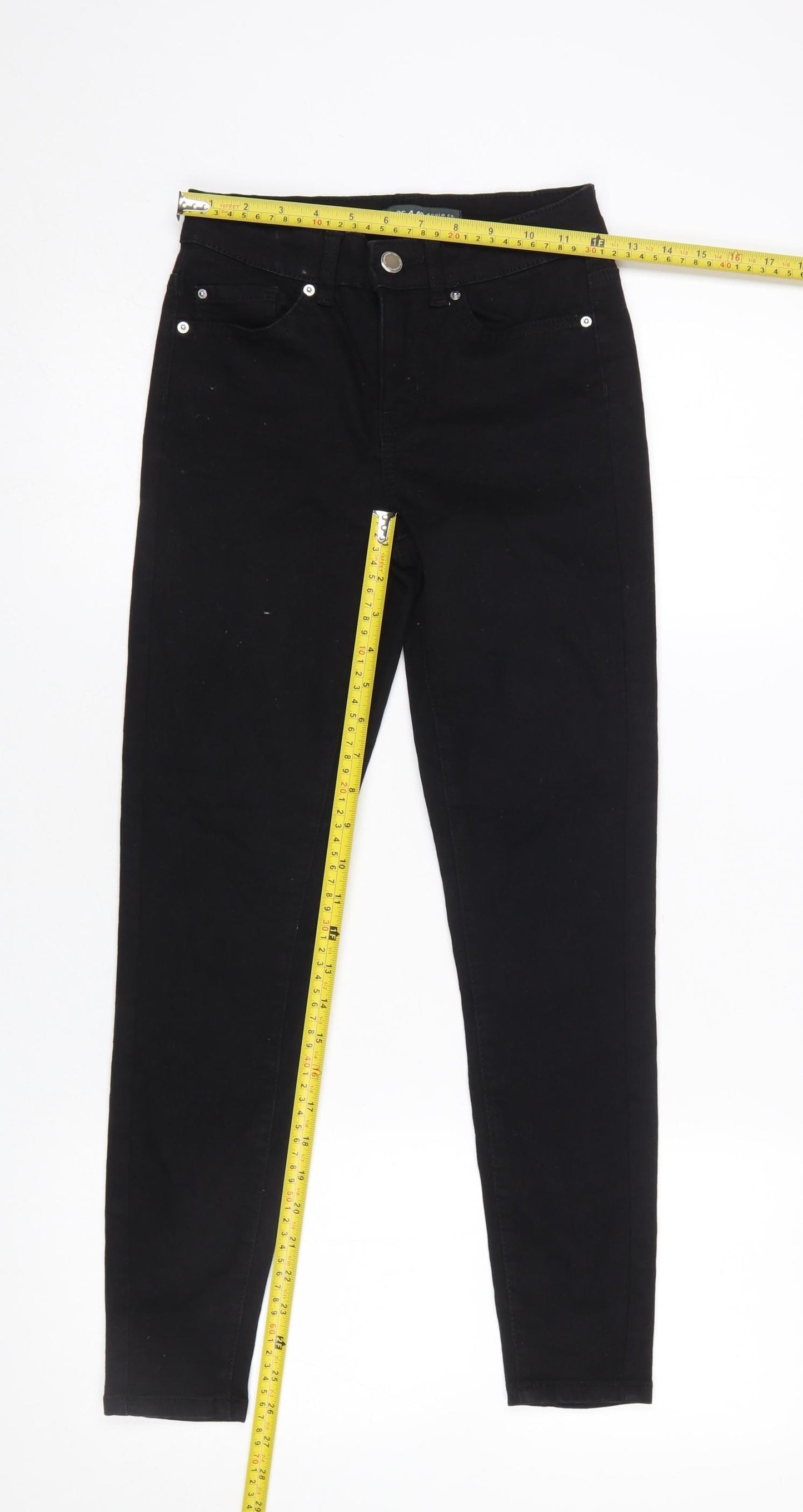 Denim Co. Women's Black Skinny Stretch Jeans Size 8 30in Leg