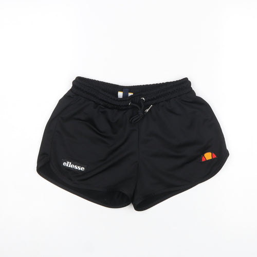 Ellesse Womens Black UK 8 Athletic Activewear Shorts Polyester Gym