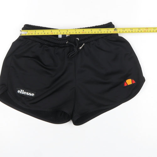 Ellesse Womens Black UK 8 Athletic Activewear Shorts Polyester Gym