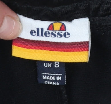 Ellesse Womens Black UK 8 Athletic Activewear Shorts Polyester Gym