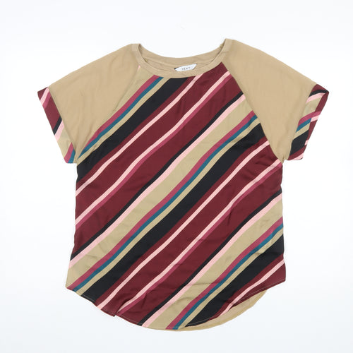 Next Women’s Multicoloured Striped Jersey T-Shirt UK 12