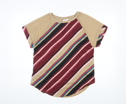 Next Women’s Multicoloured Striped Jersey T-Shirt UK 12