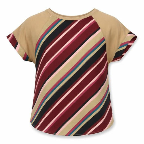 Next Women’s Multicoloured Striped Jersey T-Shirt UK 12