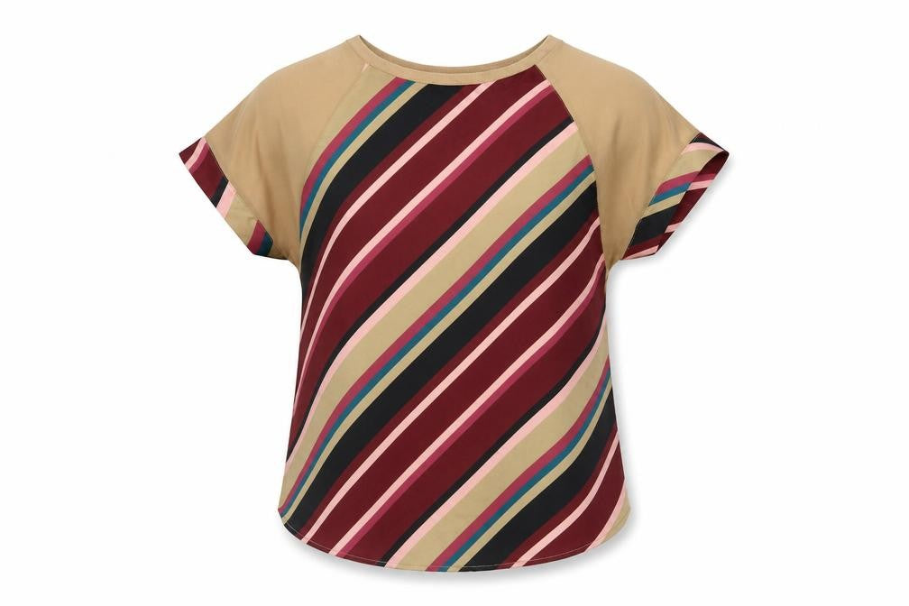 Next Women’s Multicoloured Striped Jersey T-Shirt UK 12