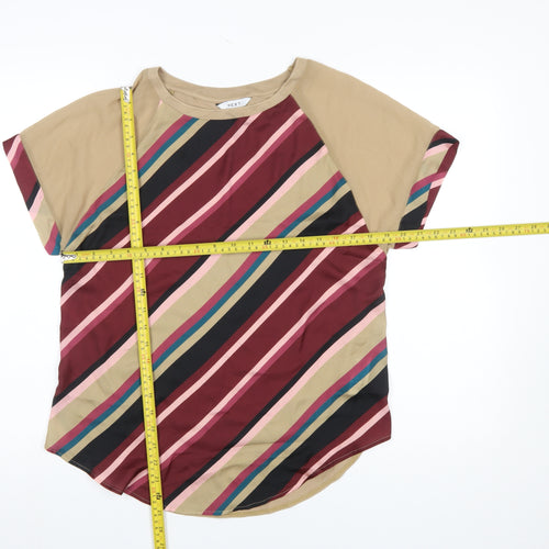 Next Women’s Multicoloured Striped Jersey T-Shirt UK 12