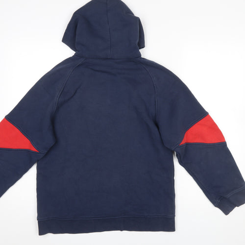 Nike Boys Navy & Red Pullover Hoodie Age 12-13 L Cotton Blend Athletic Sweatshirt