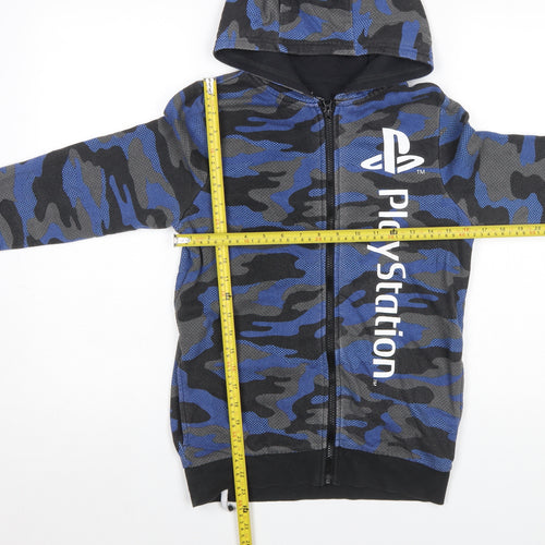 F&F Boys Blue Camo PlayStation Full Zip Hoodie 11-12 Years