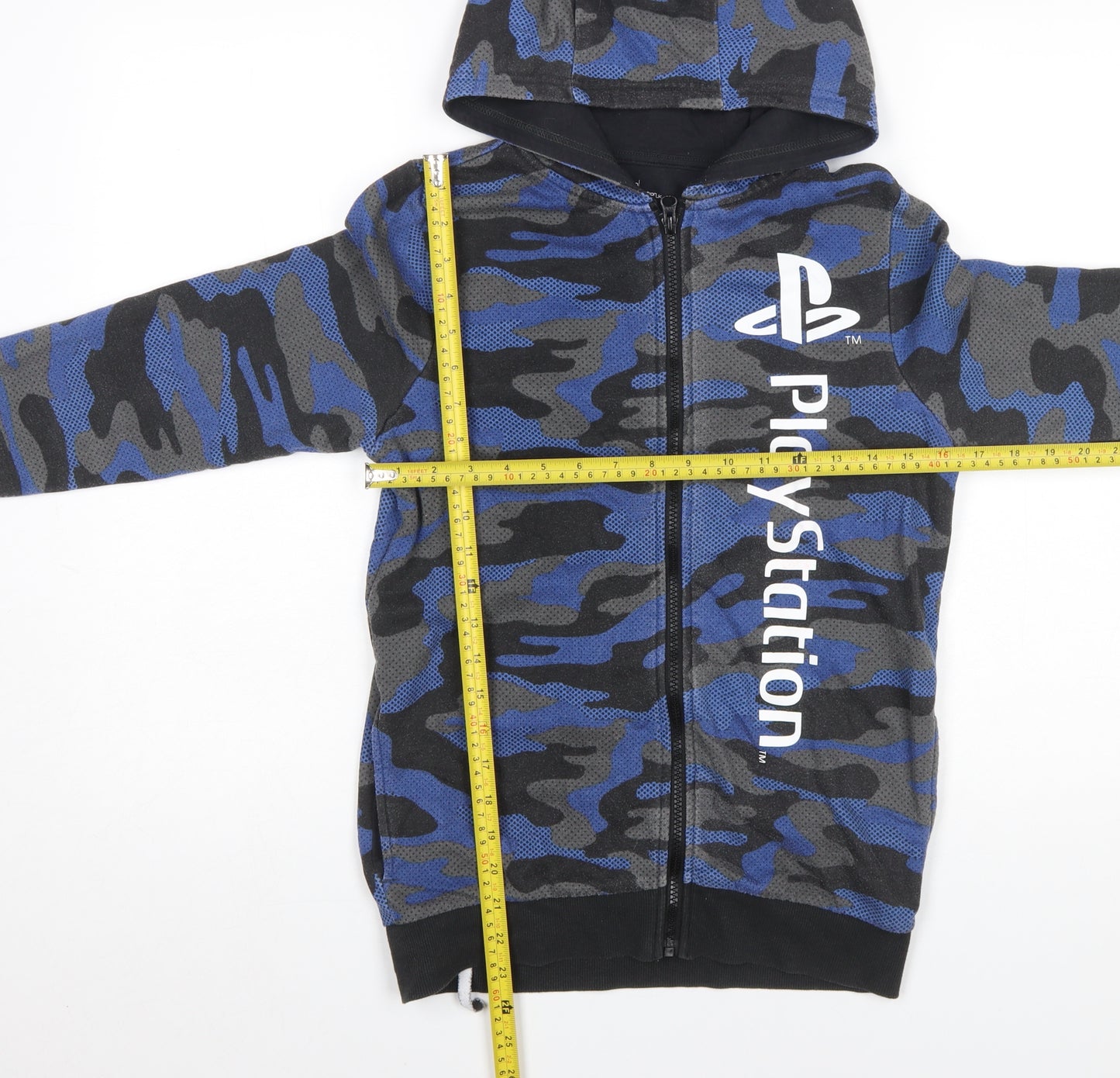 F&F Boys Blue Camo PlayStation Full Zip Hoodie 11-12 Years