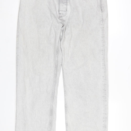 River Island Men's Grey Straight Leg Denim Jeans 32S