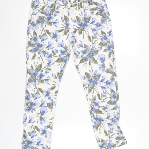 Ever.me Women's Multicoloured Floral Slim Trousers UK 12