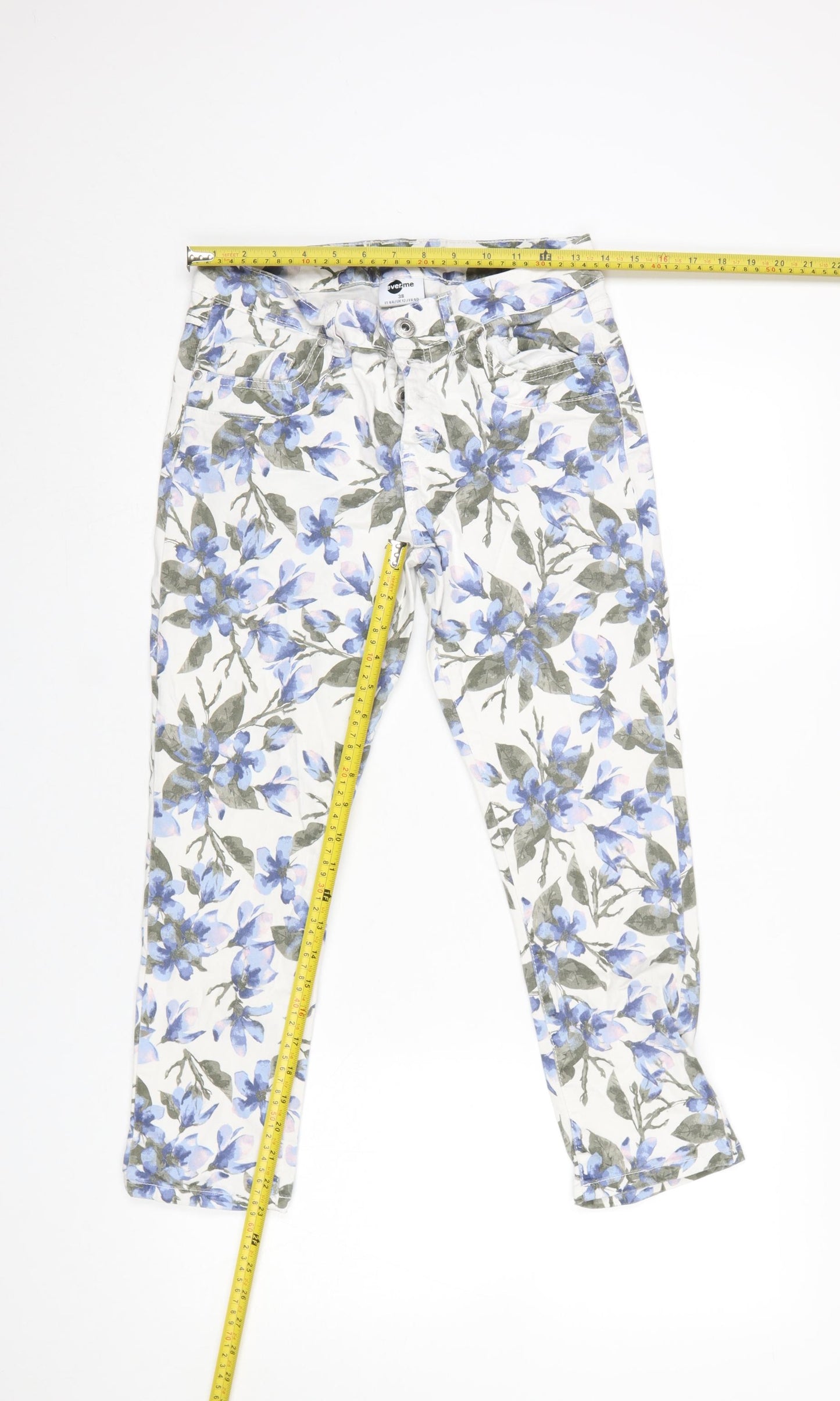 Ever.me Women's Multicoloured Floral Slim Trousers UK 12