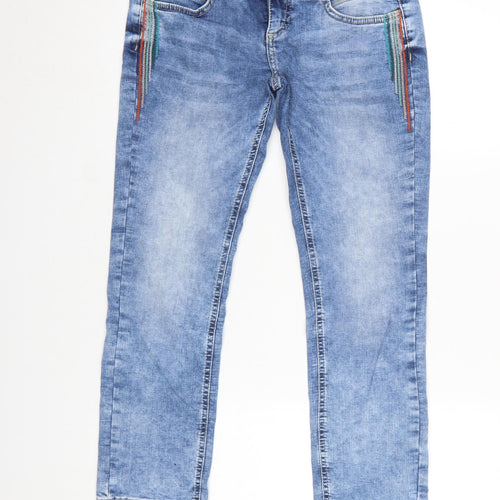 Street One Women's Blue Straight Leg Stretch Jeans Size 26