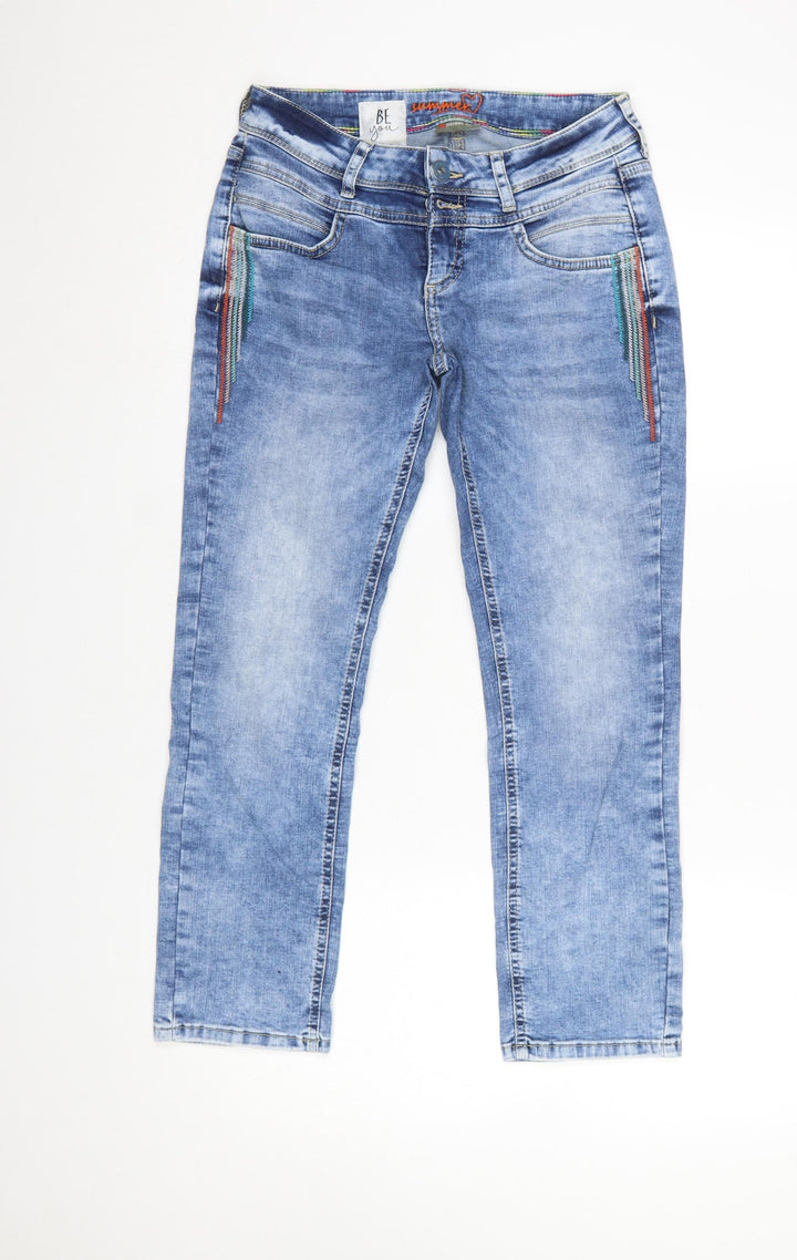 Street One Women's Blue Straight Leg Stretch Jeans Size 26