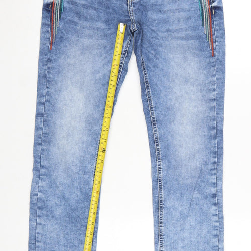 Street One Women's Blue Straight Leg Stretch Jeans Size 26