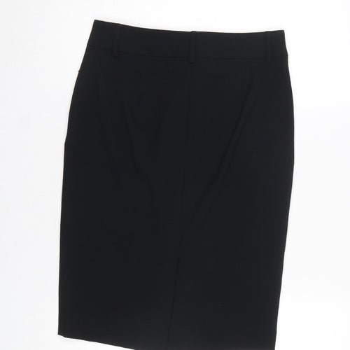 Marks and Spencer Womens Black Size 8 Pencil Stretch Work Skirt
