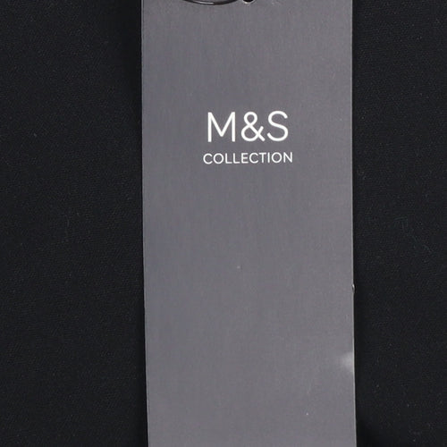 Marks and Spencer Womens Black Size 8 Pencil Stretch Work Skirt