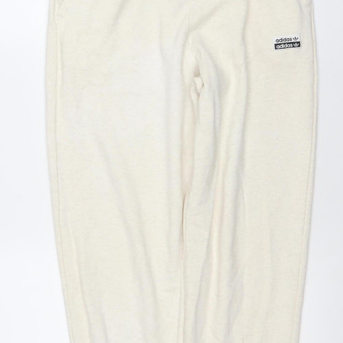 Adidas Women’s Ivory Jogger Sweatpants Size 8 Cotton Blend Activewear