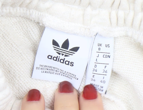 Adidas Women’s Ivory Jogger Sweatpants Size 8 Cotton Blend Activewear