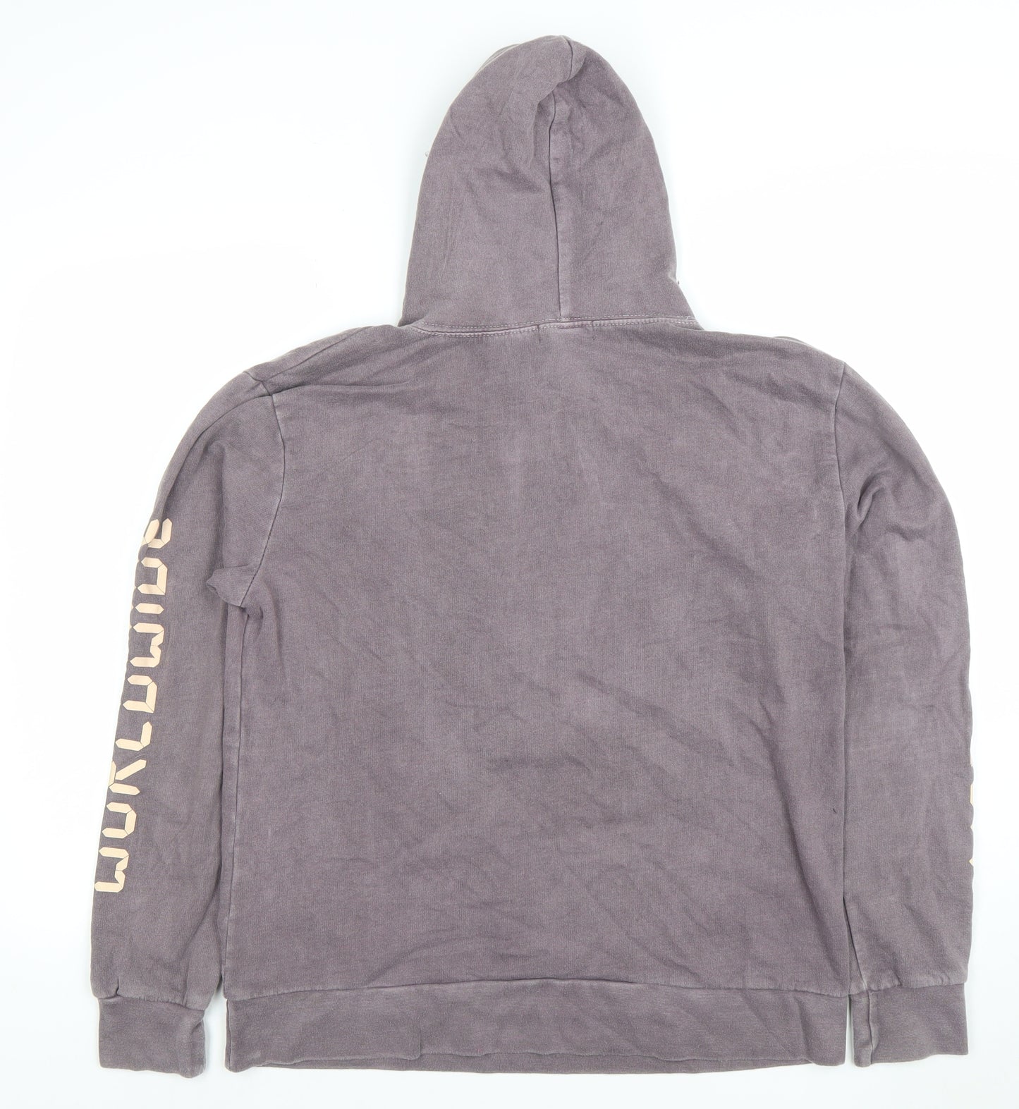 PrettyLittleThing Men's Grey Graphic Hoodie M Pullover World Tour