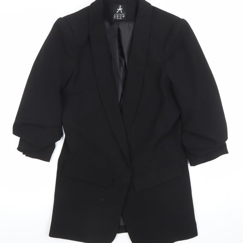 Atmosphere Women Black Size 6 Shawl Lapel Blazer Jacket