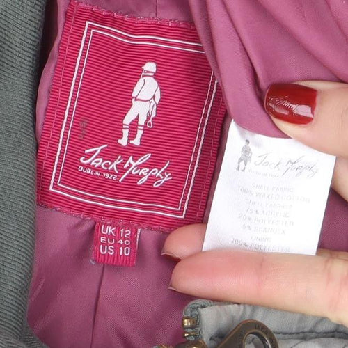 Jack Wills Womens Beige Quilted Mid-Length Outdoor Jacket Size 12