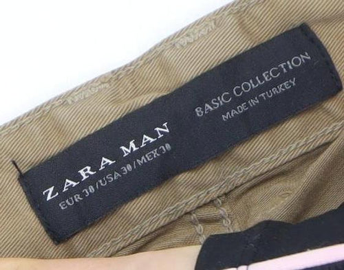 Zara Man Beige Slim Fit Straight Jeans 30in Waist Men’s Casual Denim