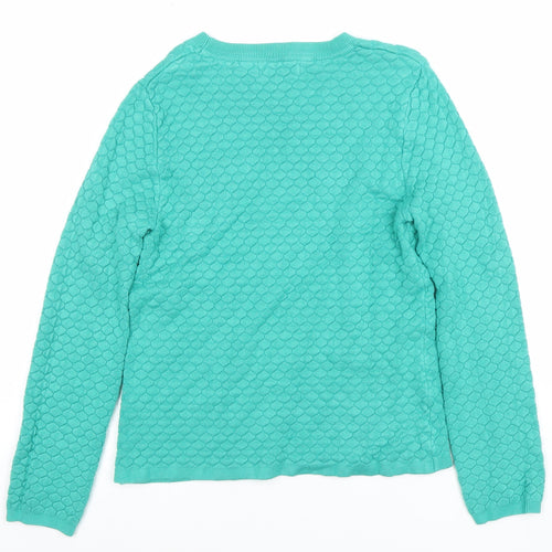Gallery Women's Green Crew Neck Knit Pullover Jumper XS
