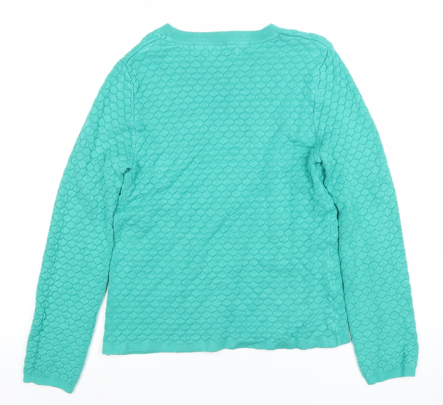 Gallery Women's Green Crew Neck Knit Pullover Jumper XS