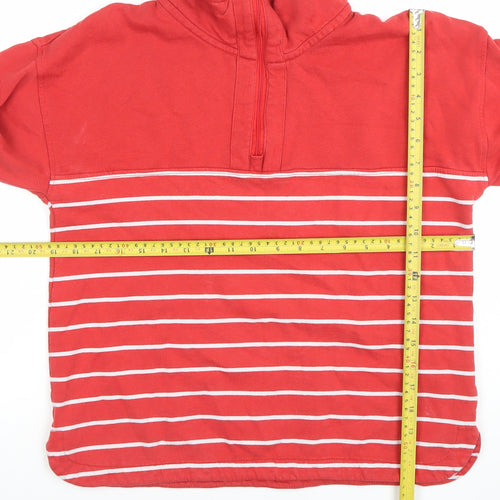Regatta Great Outdoors Women Red Striped 1/2 Zip Pullover Sweatshirt Size 12