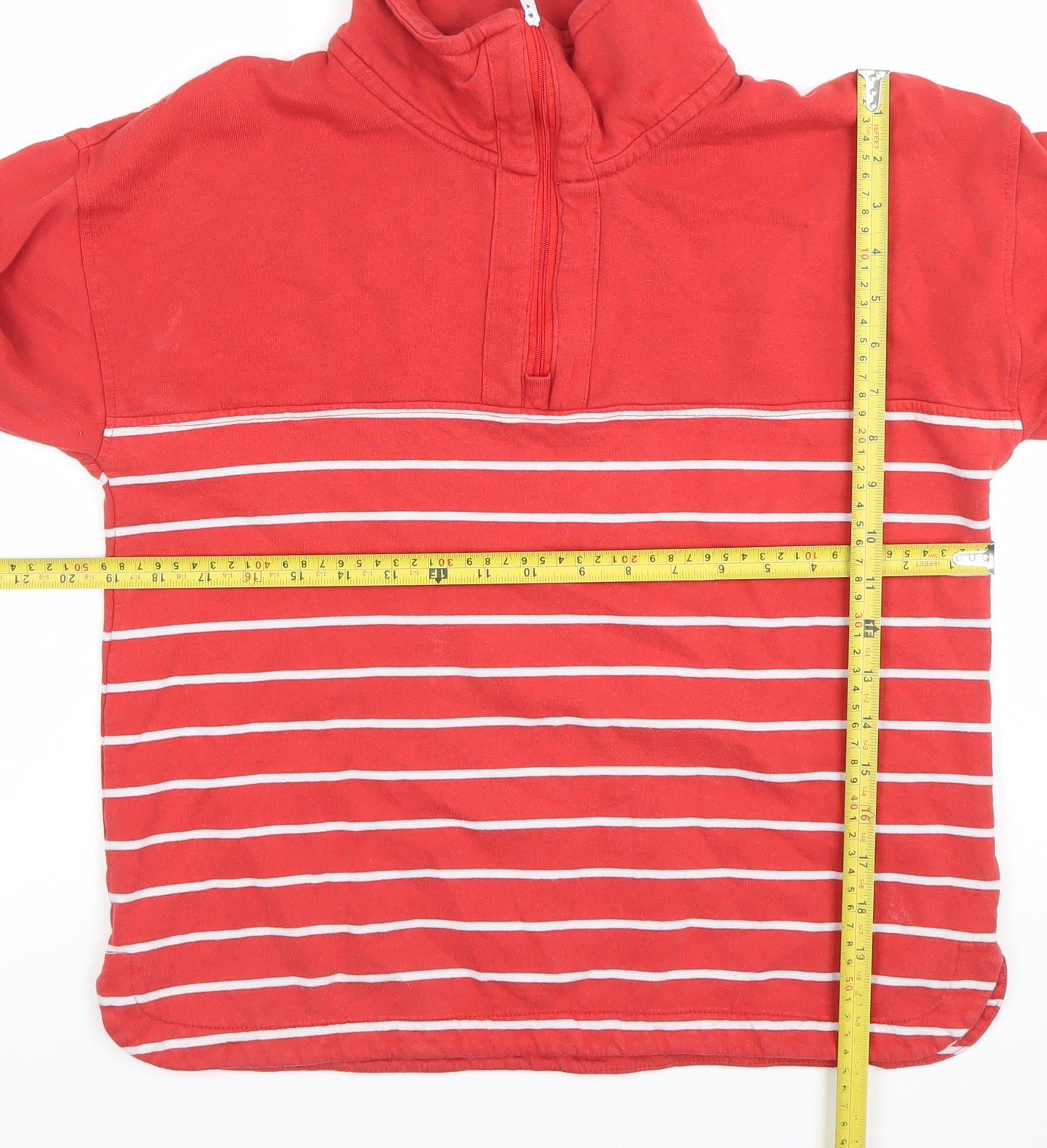 Regatta Great Outdoors Women Red Striped 1/2 Zip Pullover Sweatshirt Size 12