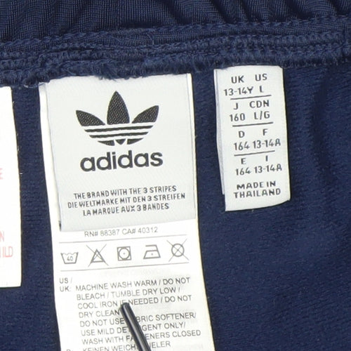 Adidas Boys Blue Athletic Shorts 13-14 Years Recycled Polyester Activewear