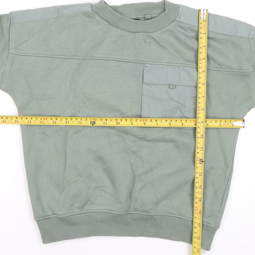 Next Boys Green Pullover Sweatshirt 7 Years Cotton Blend Casual Top