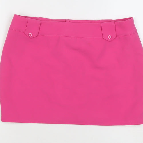 PrettyLittleThing Women’s Pink High Rise Stretch Mini Skirt Size 8