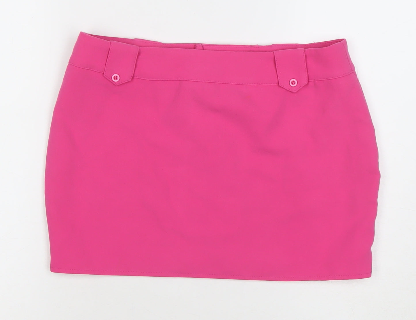 PrettyLittleThing Women’s Pink High Rise Stretch Mini Skirt Size 8