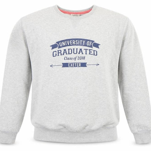Cotton Ridge Men's Grey XL Crew Neck University Graphic Sweatshirt