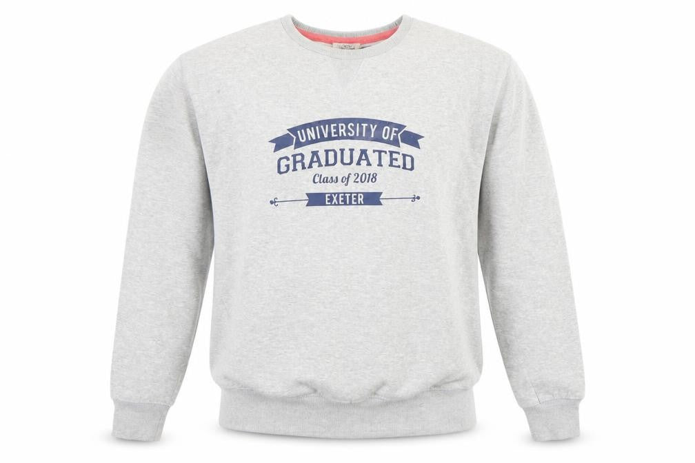 Cotton Ridge Men's Grey XL Crew Neck University Graphic Sweatshirt