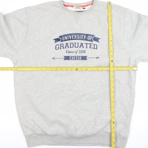 Cotton Ridge Men's Grey XL Crew Neck University Graphic Sweatshirt