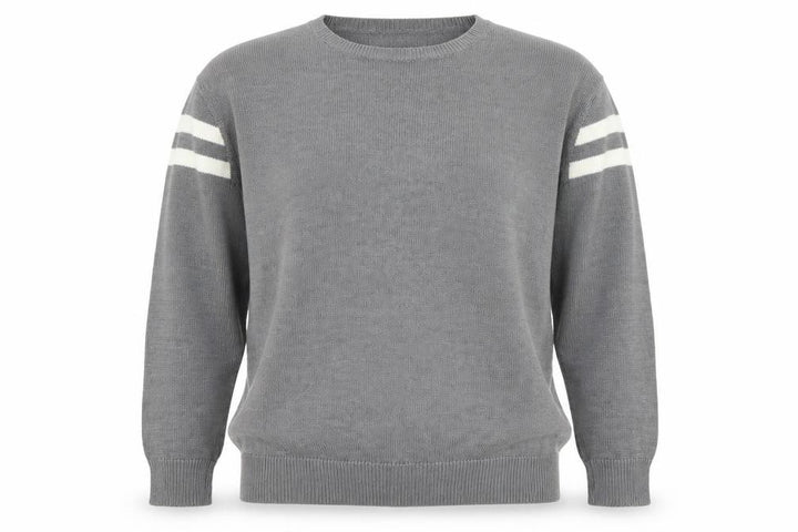 Pull&Bear Women Grey Crew Neck Long Sleeve Pullover Jumper Size 12