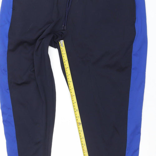 ASOS Men Black & Blue Jogger Trousers L Elastic Waist Lightweight