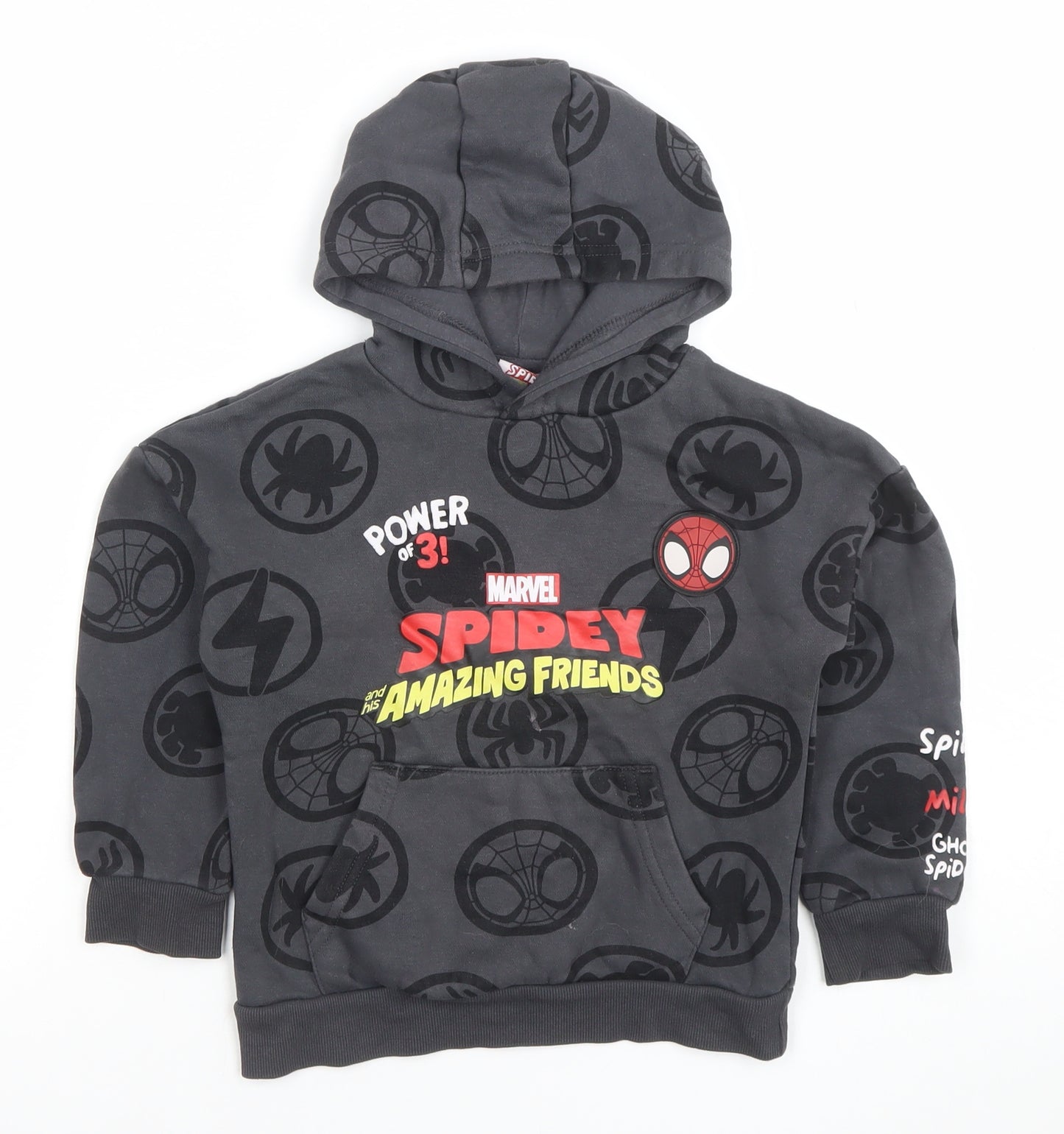 Marvel Spidey and His Amazing Friends Boys Grey Pullover Hoodie 5 Years
