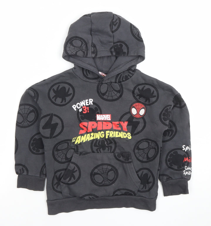 Marvel Spidey and His Amazing Friends Boys Grey Pullover Hoodie 5 Years