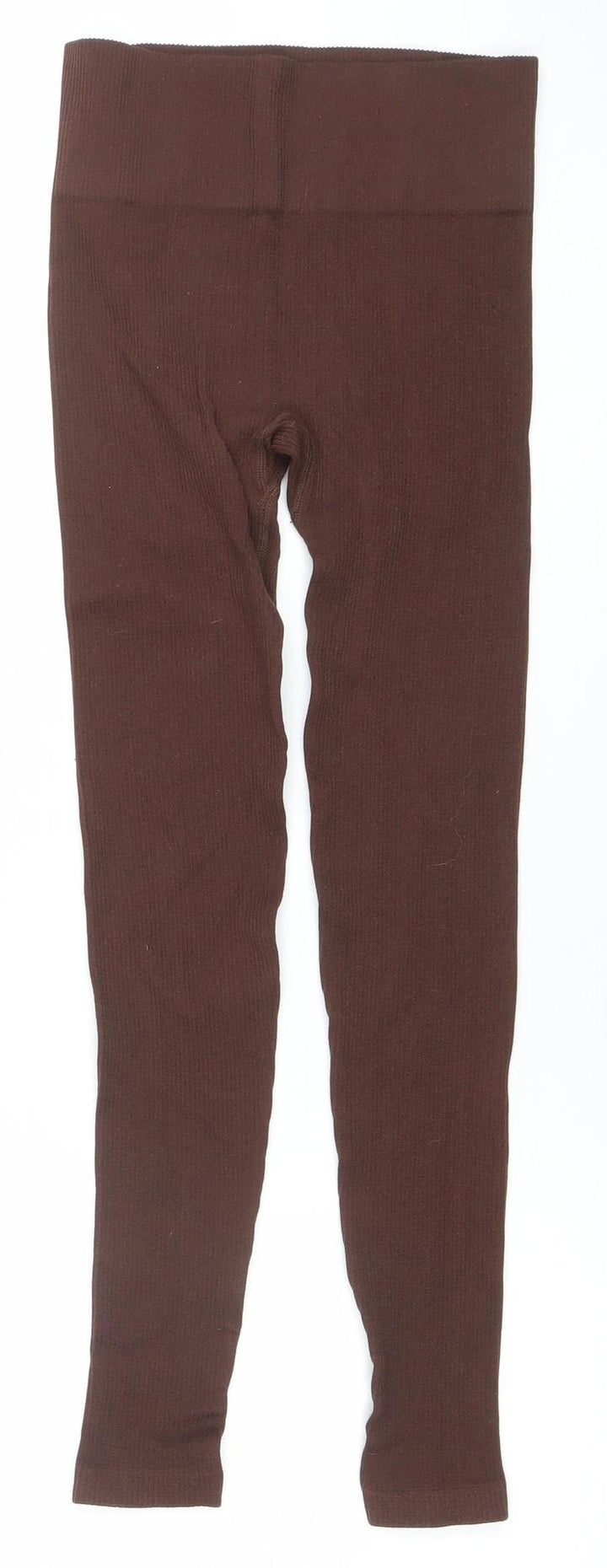 Dunnes Women Brown XS-S Ribbed Seamless Leggings