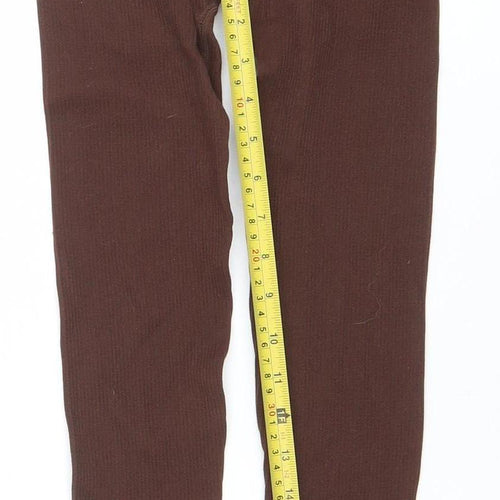 Dunnes Women Brown XS-S Ribbed Seamless Leggings