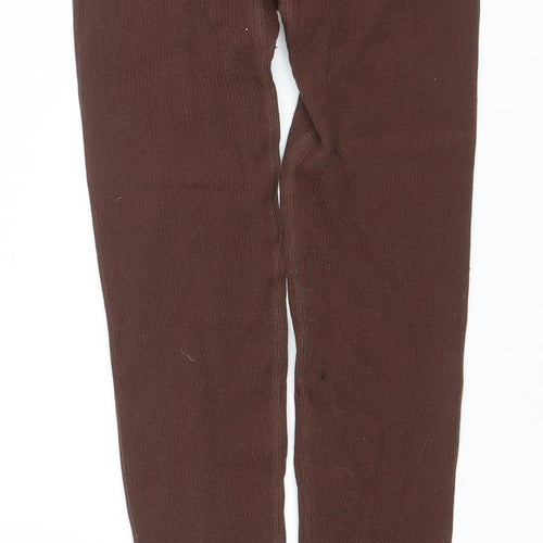 Dunnes Women Brown XS-S Ribbed Seamless Leggings